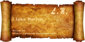Lipka Marion névjegykártya